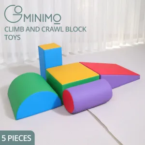 5PCS Soft Foam Climbing Blocks, Motor Skills Playset for Kids - GOMINIMO