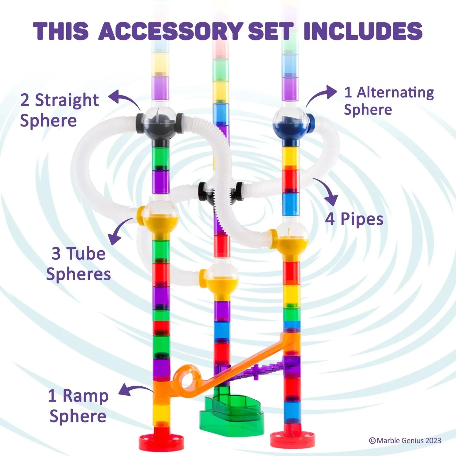 Accessory, Pipes & Spheres Add-On Set, 10 pieces