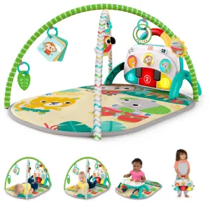 Bright Starts 4-in-1 Groovin Kicks Piano & Drum Baby Play Gym, Tropical Safari