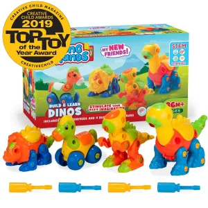 Build & Learn Dinosaur Play Construction Tool Set, 70 Pieces