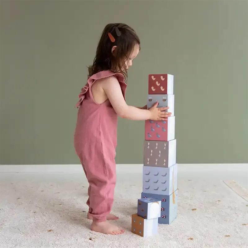 Building Cube Blocks Cardboard - Little Goose