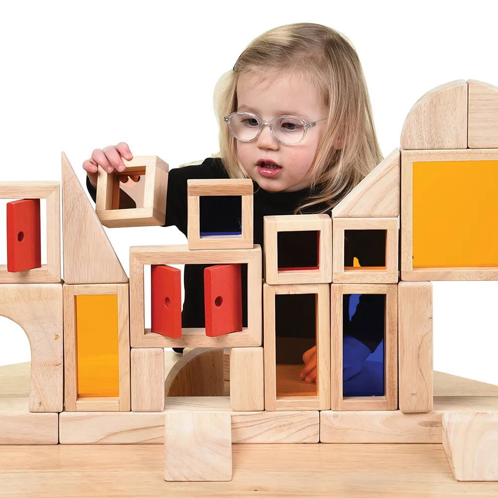 Colored See Through Wooden Blocks