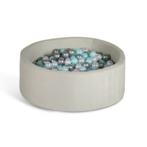 Green Ball Pit for Children - Green / Grey Balls