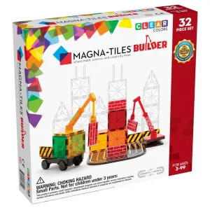 Magna Tiles Builder 32 Piece Set - Magnetic Building Toys