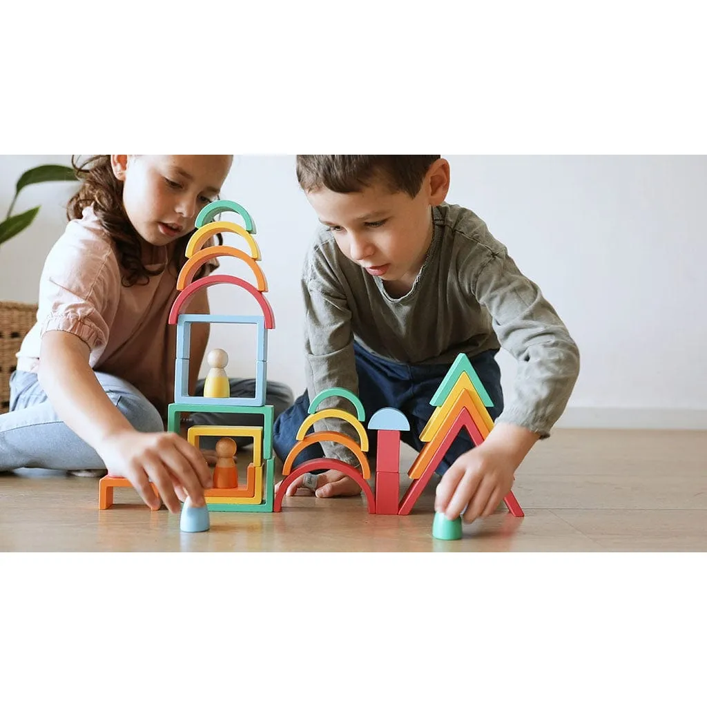 Montessori Rainbow Wooden Blocks