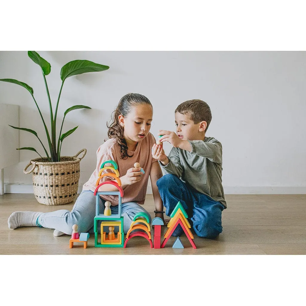 Montessori Rainbow Wooden Blocks