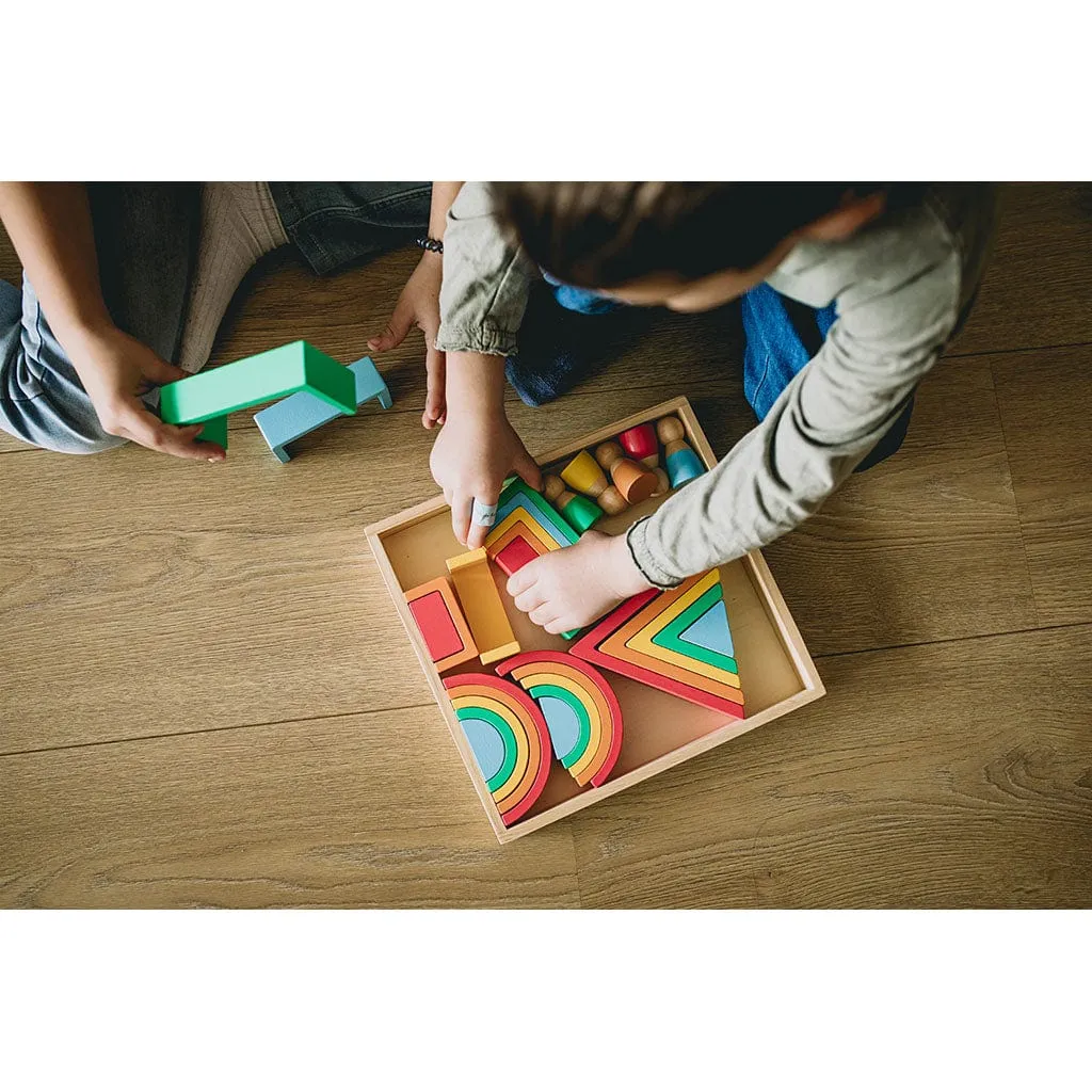 Montessori Rainbow Wooden Blocks