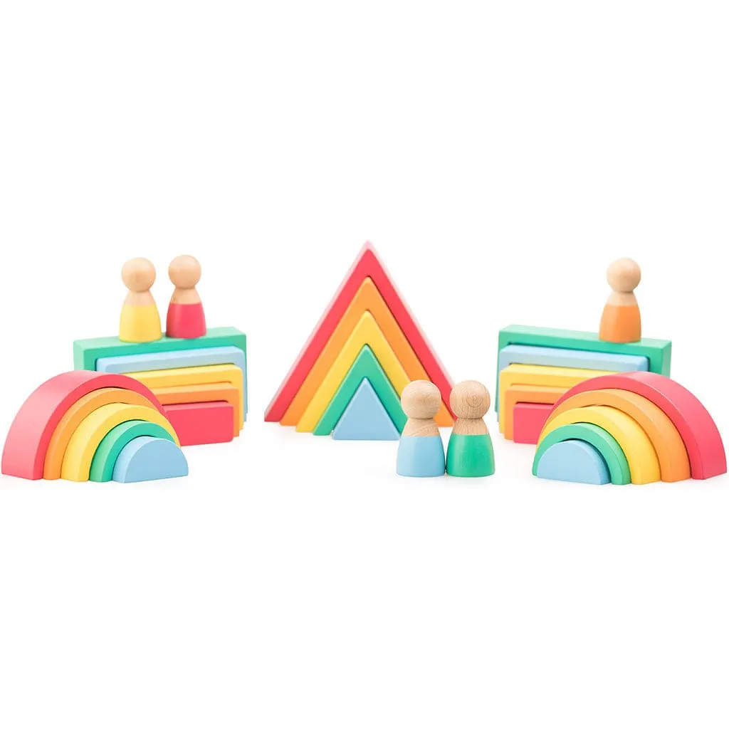 Montessori Rainbow Wooden Blocks