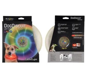 NiteIze Dog Discuit Multi-Color Lighted Dog Frisbee