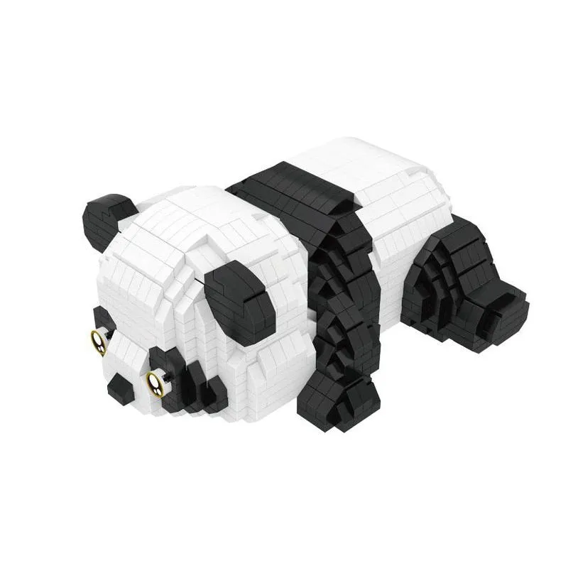 Panda Micro Building Blocks Creative DIY 3D Animal Model Naughty Panda Mini Brick Figure Toys Table Decor For Kids Birthday Gift