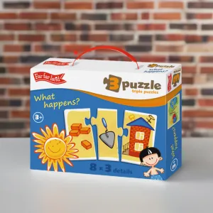 What Happens? 24pcs Jigsaw Puzzles - Educational for 3 